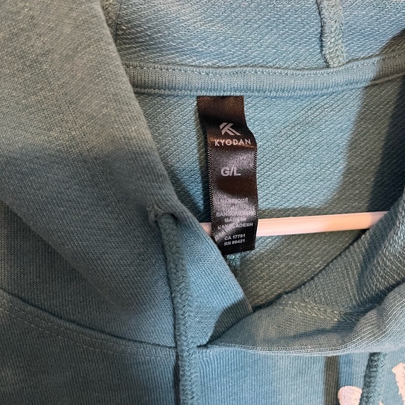 Teal Hoodie with Crossed Skis Design - Picture 2 of 2